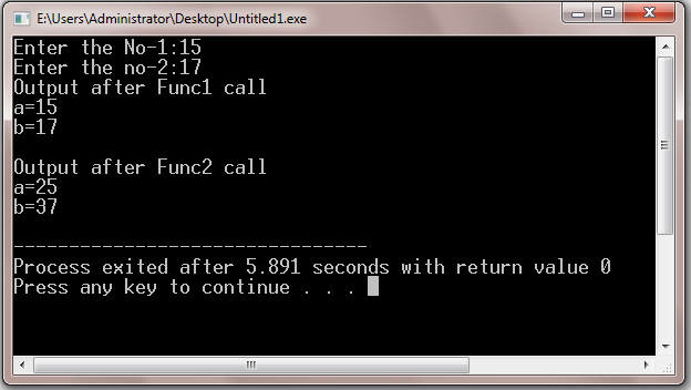 parameter passing